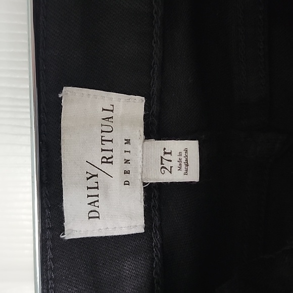 NWOT Daily Ritual 27r Black Skinny Jeans - Picture 4 of 4